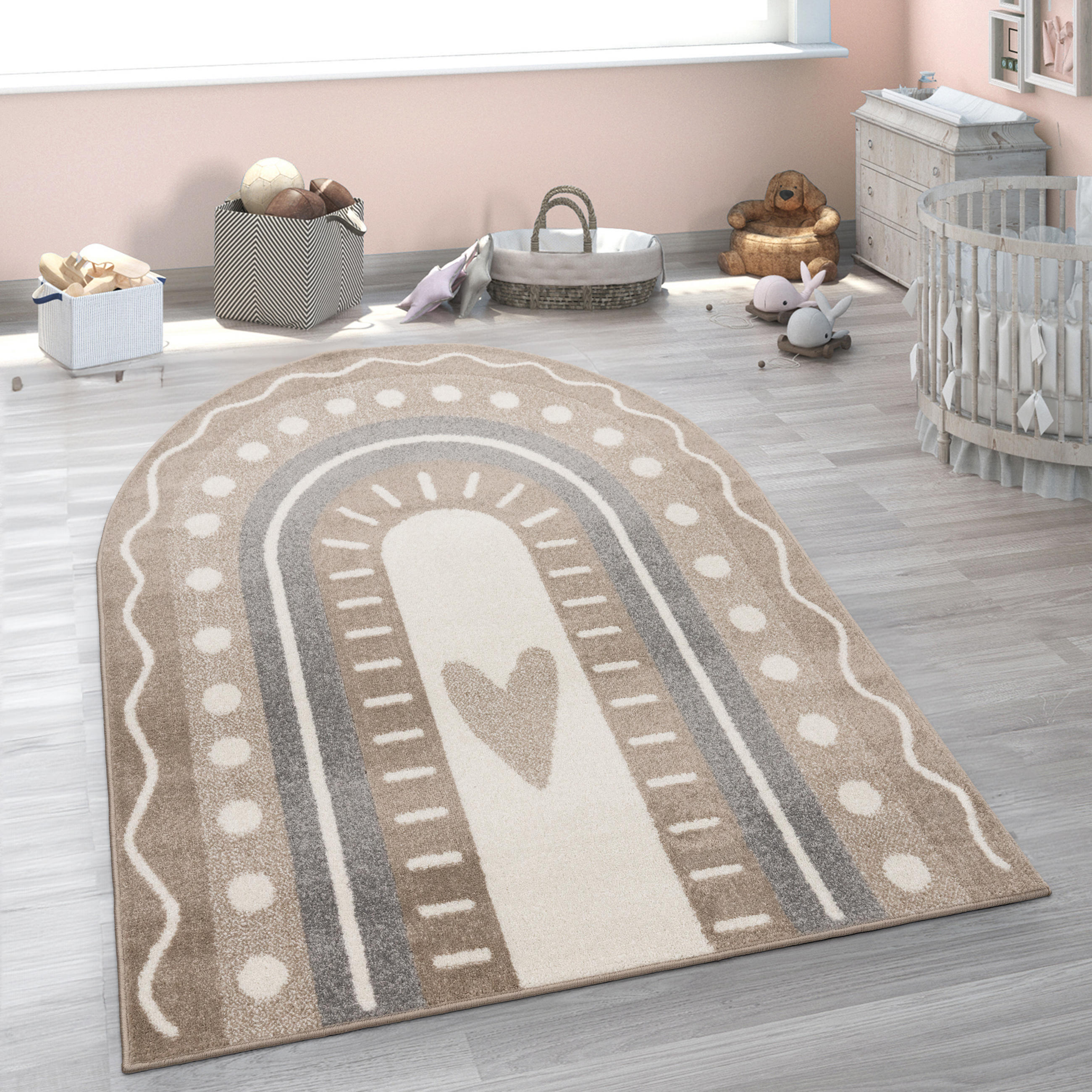 KINDERTEPPICH 120/160 cm Nino 889 - Beige, Textil (120/160cm) - Paco Home