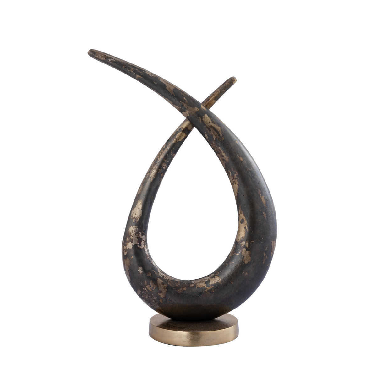 SKULPTUR Kayen Gold 30/14/46.5cm - Goldfarben, Metall (14/46.5/30cm) - PTMD Collection