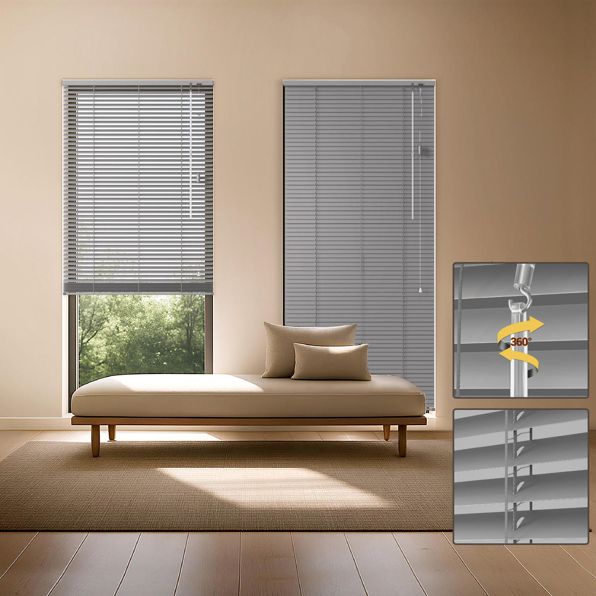 ALU-JALOUSIE SolDecor JA2 120x175cm Silber matt - Silberfarben, Metall (120cm) - Sol Royal