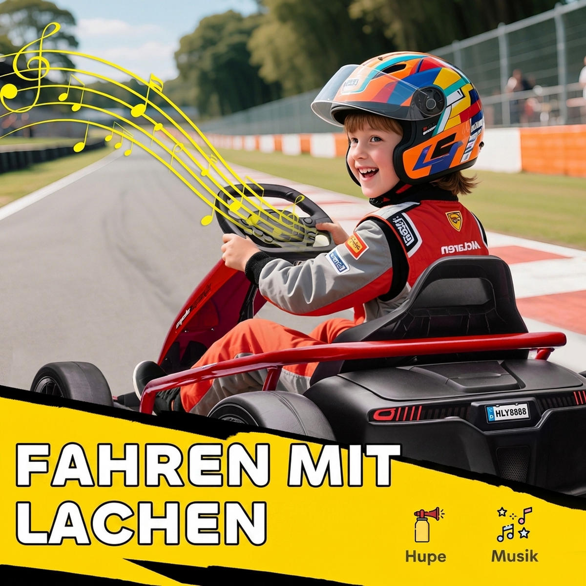 ELEKTRO-GO-KART Kunststoff Metall Rot - Rot, Kunststoff (115/77/54cm) - HOMCOM