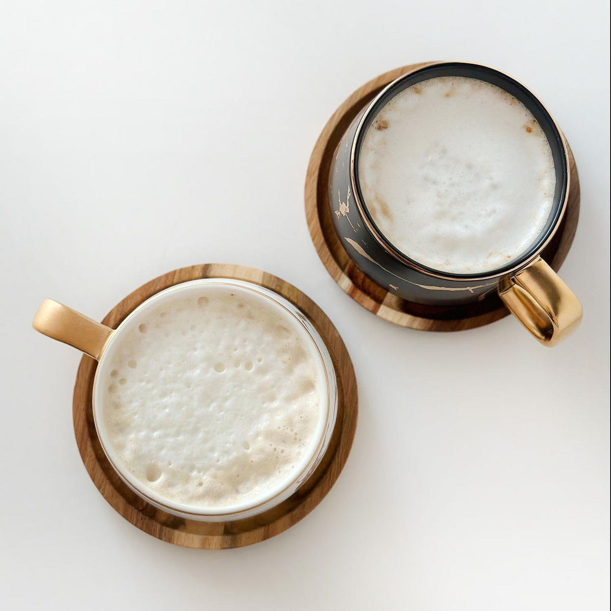 KAFFEETASSE Marmor Design 200 ml mit Untersetzer (6-tlg.) - Weiß, Keramik (13/6.3/13cm) - Intirilife