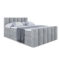 BOXSPRINGBETT BOXI1-Z KING - 180x200 - H3/H4 - Grau - Grau, Holzwerkstoff (180/200cm) - ALTDECOR