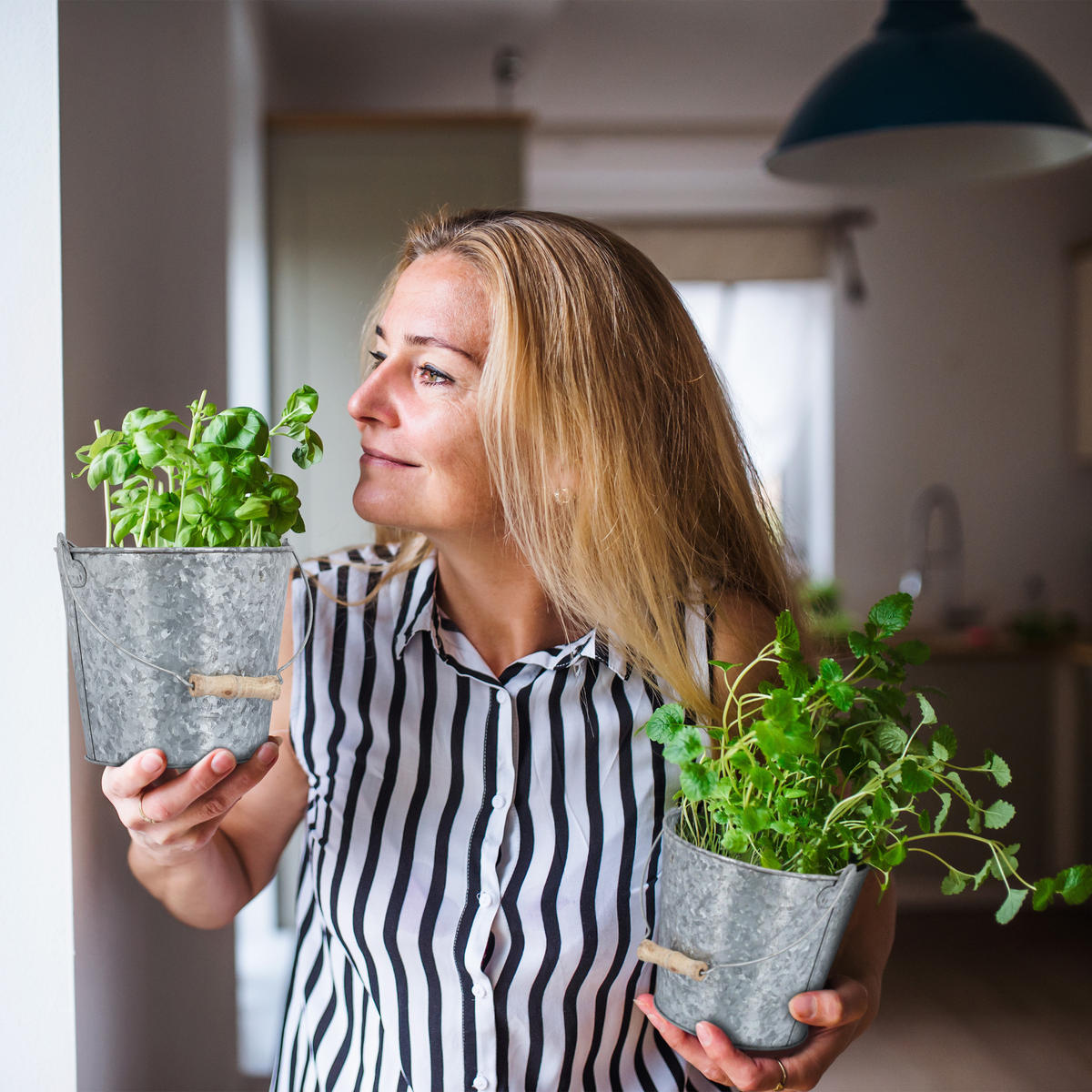 5XZINKTOPF - Silberfarben, Holz/Metall (17/15/18cm) - Relaxdays