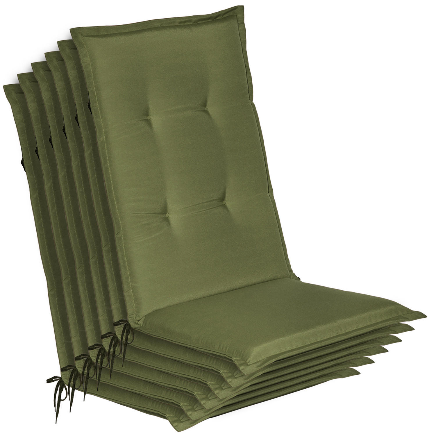 HOCHLEHNER Loft HL 120x50x6cm Olivgrün (6tlg) - Olivgrün, Textil (50/120cm) - Beautissu 
