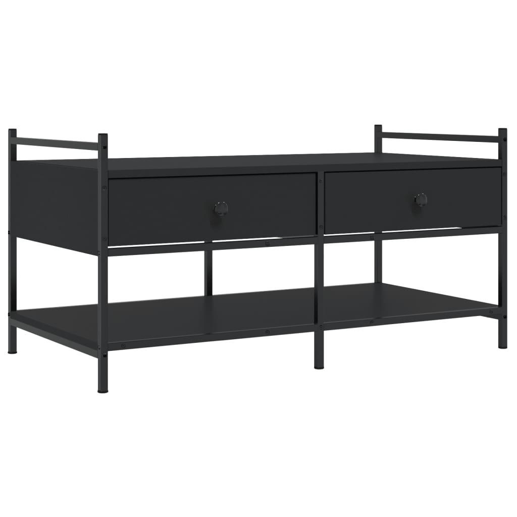 COUCHTISCH Schwarz 99x50x50 cm Holzwerkstoff - Schwarz, Holzwerkstoff (50/99/50cm) - furnicato
