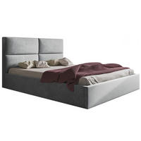 BETT Grau SIM 6 140x200 cm Mit Schlaffunktion Mit Bettkasten - Schwarz/Grau, Kunststoff/Textil (140/200cm) - Sepro Meble