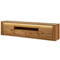 TV-BOARD Wildeiche 223x40x53 braun geölt KENT #332 - Braun, Holz (223/53/40cm) - Massivmoebel24