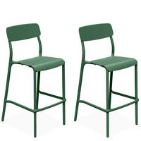 GARTENHOCKER GALIO, Hochhocker, 2-er Set - Grün, Kunststoff (52/107.5/54.5cm) - KONSIMO®