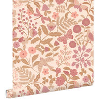 TAPETE Blumen und Vögel 50 x 900 cm - Pink, Papier (50/0.1cm) - ESTAhome