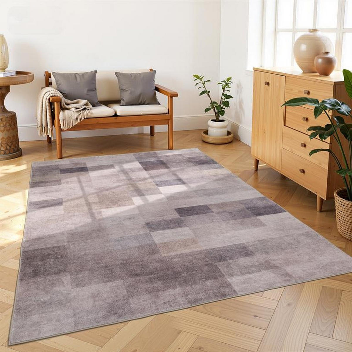 DESIGNTEPPICH Aria Grau 160x230 cm - Multicolor, Textil (160/230cm) - Vercai Rugs