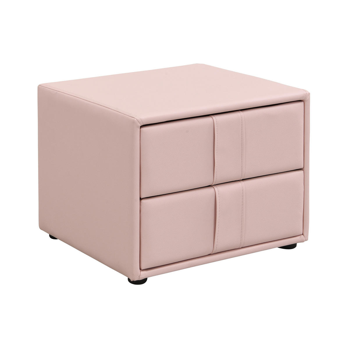 POLSTERBETT 90/200 cm Rosa aus Samt mit Bären-Kopfteil und Nachttisch - Pink, Kunststoff (90/200cm) - OKMYHOME