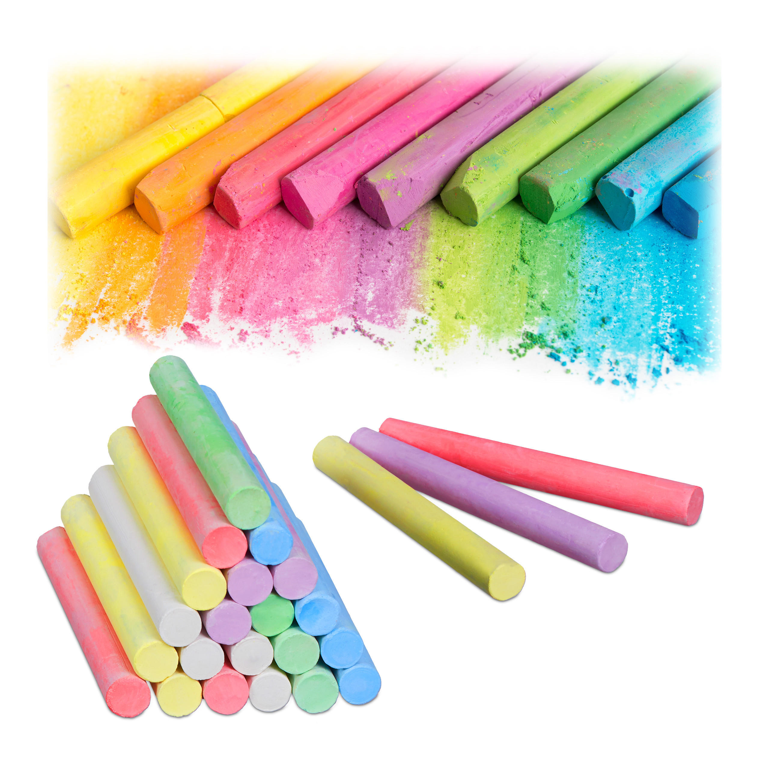 24XKREIDE - Multicolor, Stein (0.9/8/0.9cm) - Relaxdays