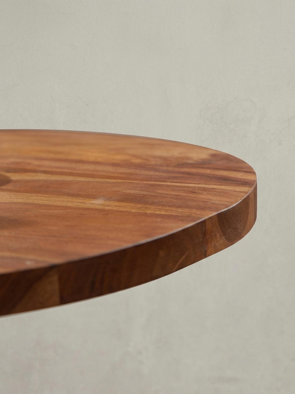 COUCHTISCH rund aus Massivholz und Metall, Handgefertigt - Schwarz/Braun, Holz/Metall (60/60/35cm) - KADIMA DESIGN