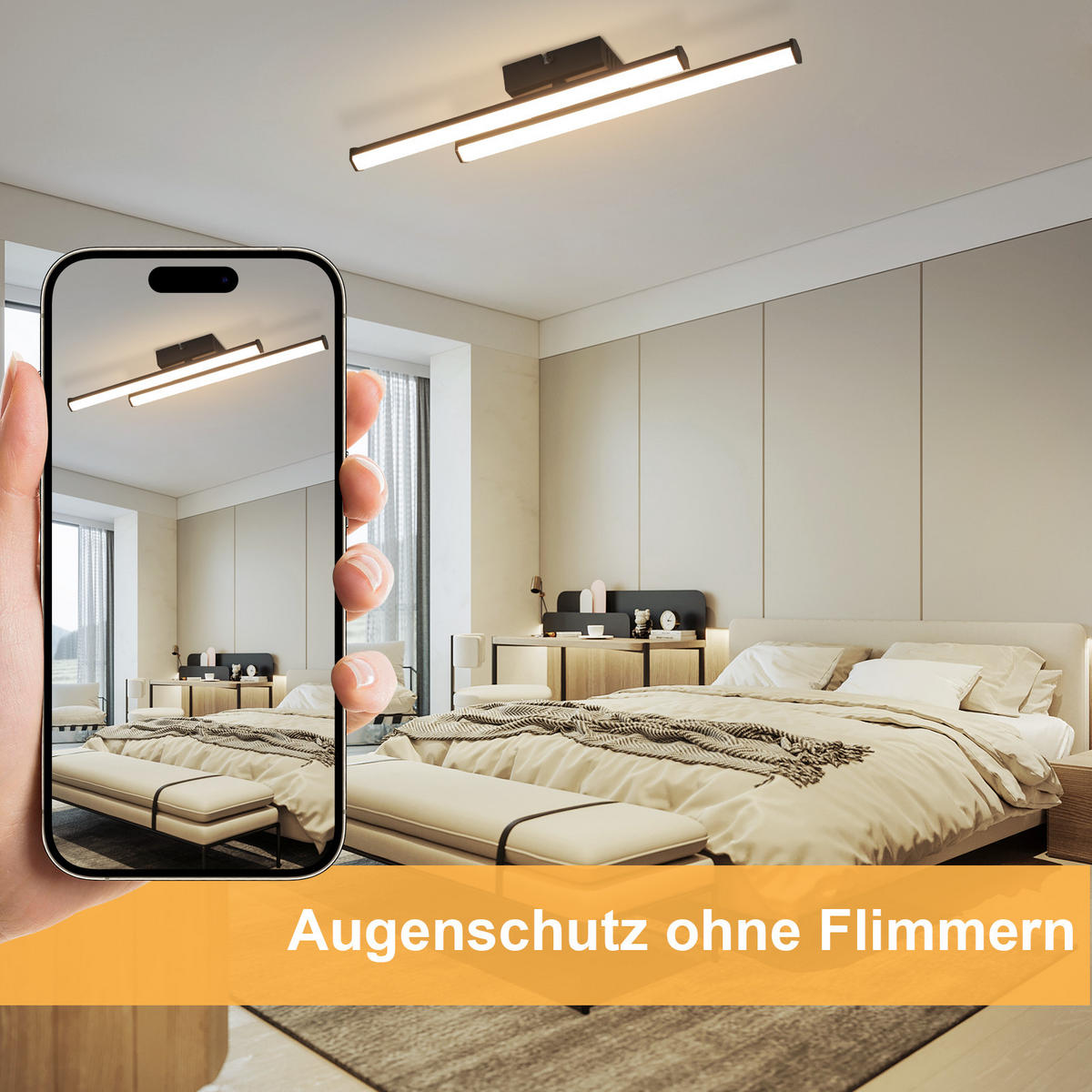 LED WANDLEUCHTE Nasseri - Schwarz, Metall (44/10/5.5cm) - ZMH