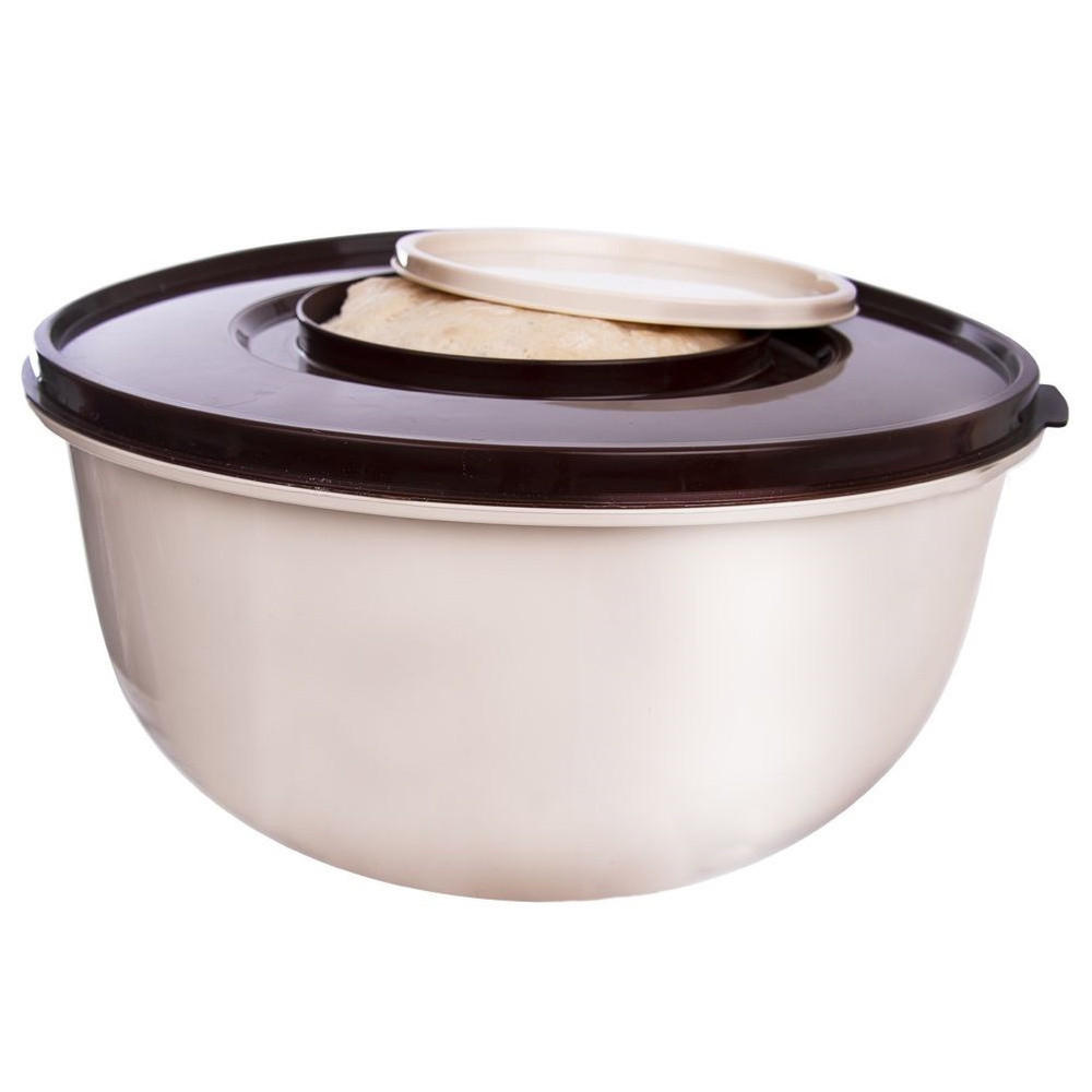 KÜCHENRÜHRSCHÜSSEL Braun Creme - Creme, Kunststoff (27/27/16cm) - Orion 