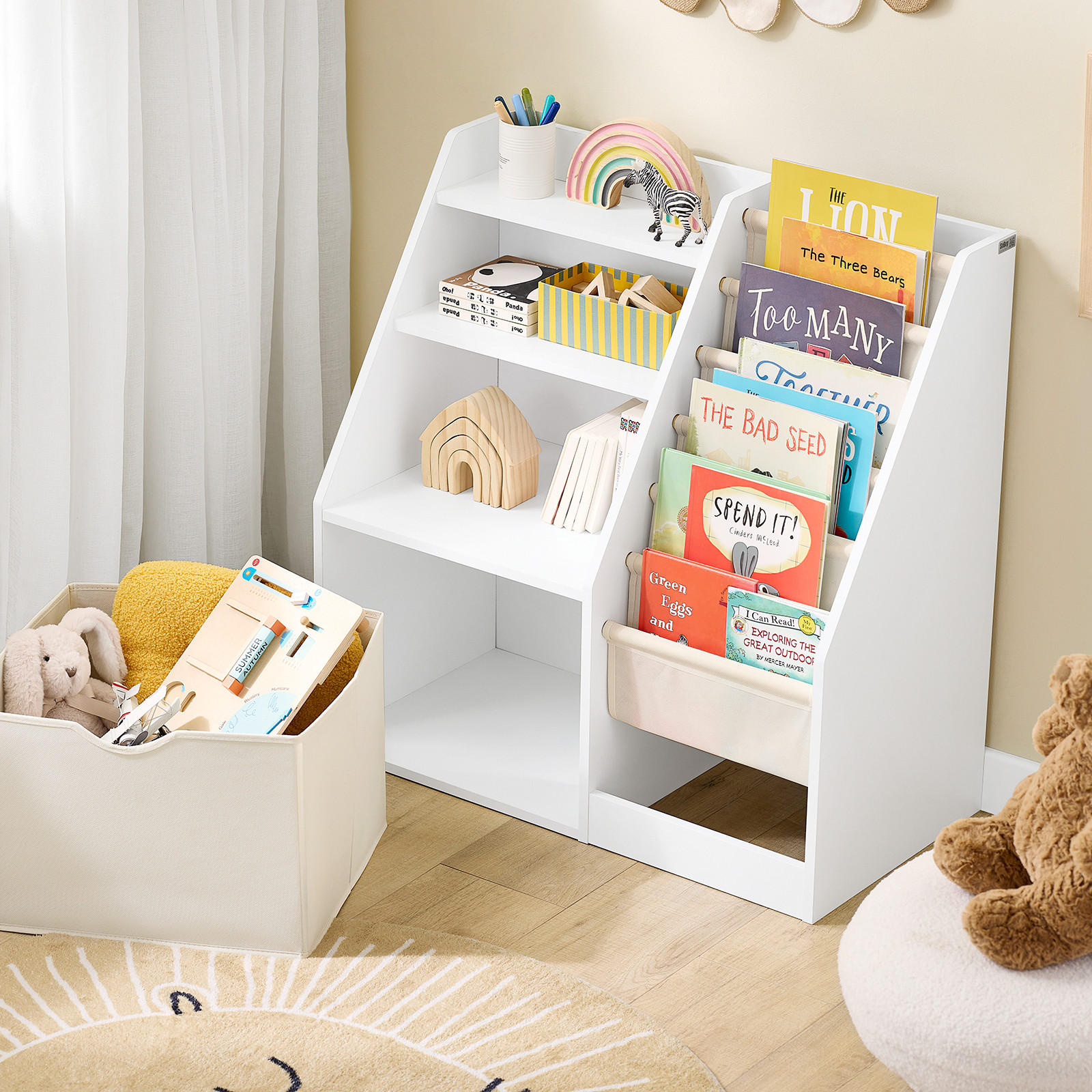 BÜCHERREGAL Kinder Weiß - Weiß, Holzwerkstoff (80/80/40cm) - SoBuy