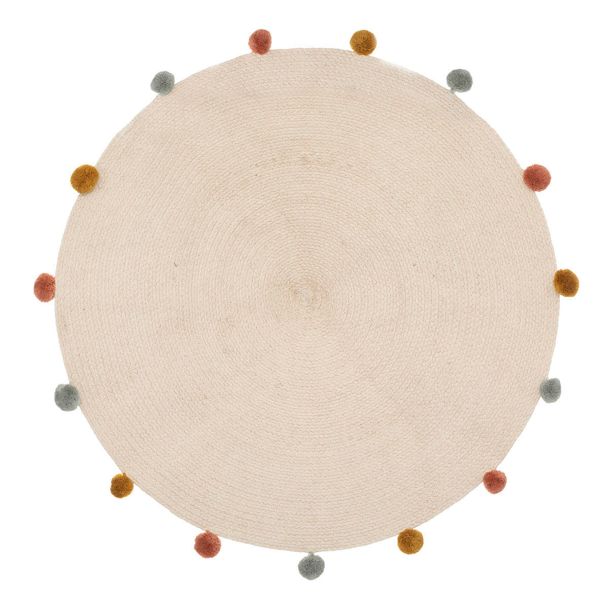 KINDERTEPPICH Ø 90 cm Arlekin - Beige, Naturmaterialien (90/90cm) - Atmosphera for kids