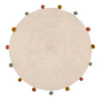 KINDERTEPPICH Ø 90 cm Arlekin - Beige, Naturmaterialien (90/90cm) - Atmosphera for kids