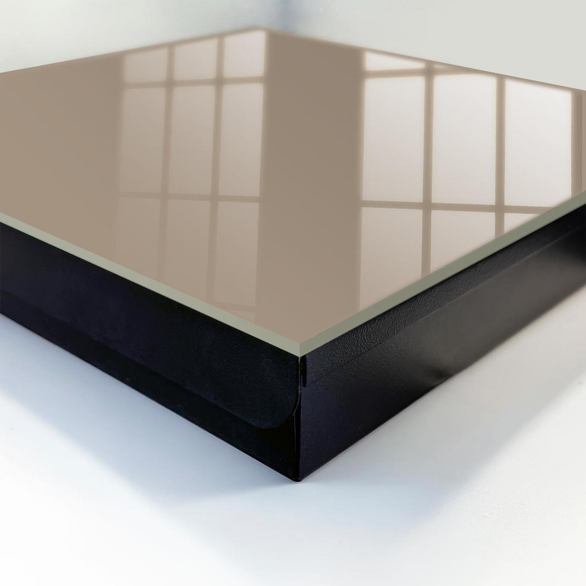 SCHLÜSSELBOX Schwarz 30x30 cm- Türöffnung nach rechts - Hellbraun - Braun, Metall (30/30/5cm) - TULUP