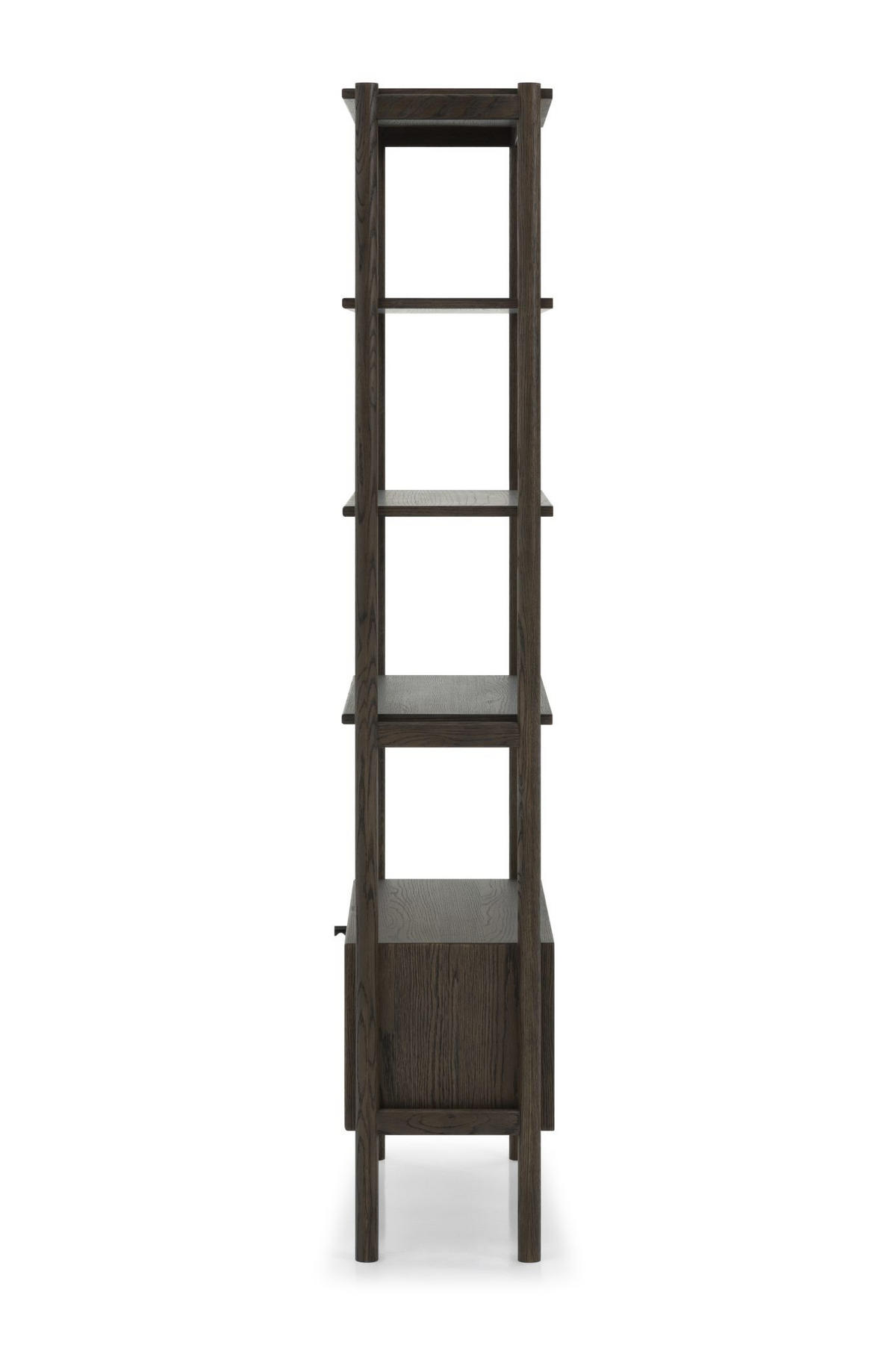 BÜCHERREGAL Franz, Braune Massiveiche - Braun, Holz (33/185/80cm) - WOODEK