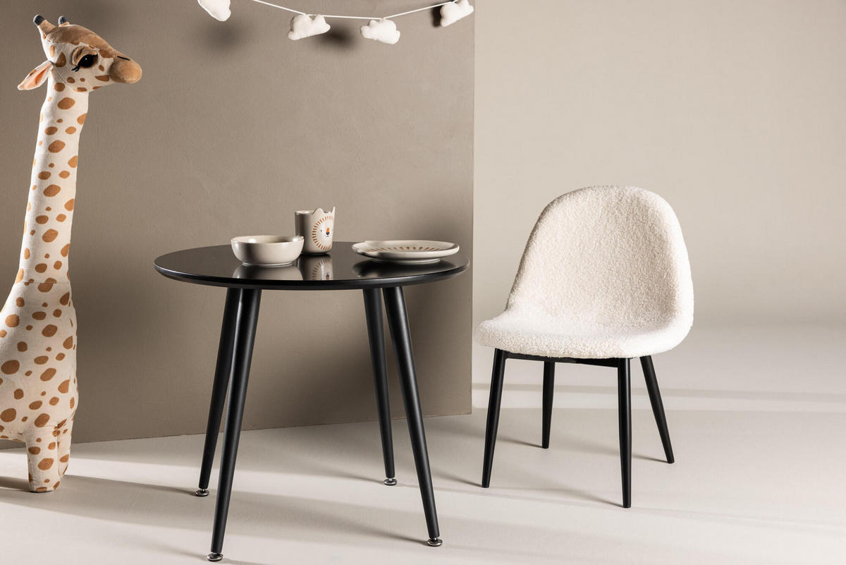 KINDERZIMMERTISCH PLAZA Schwarz 60x60x50 cm - Schwarz, Holzwerkstoff (60/50/60cm) - FURNLUX