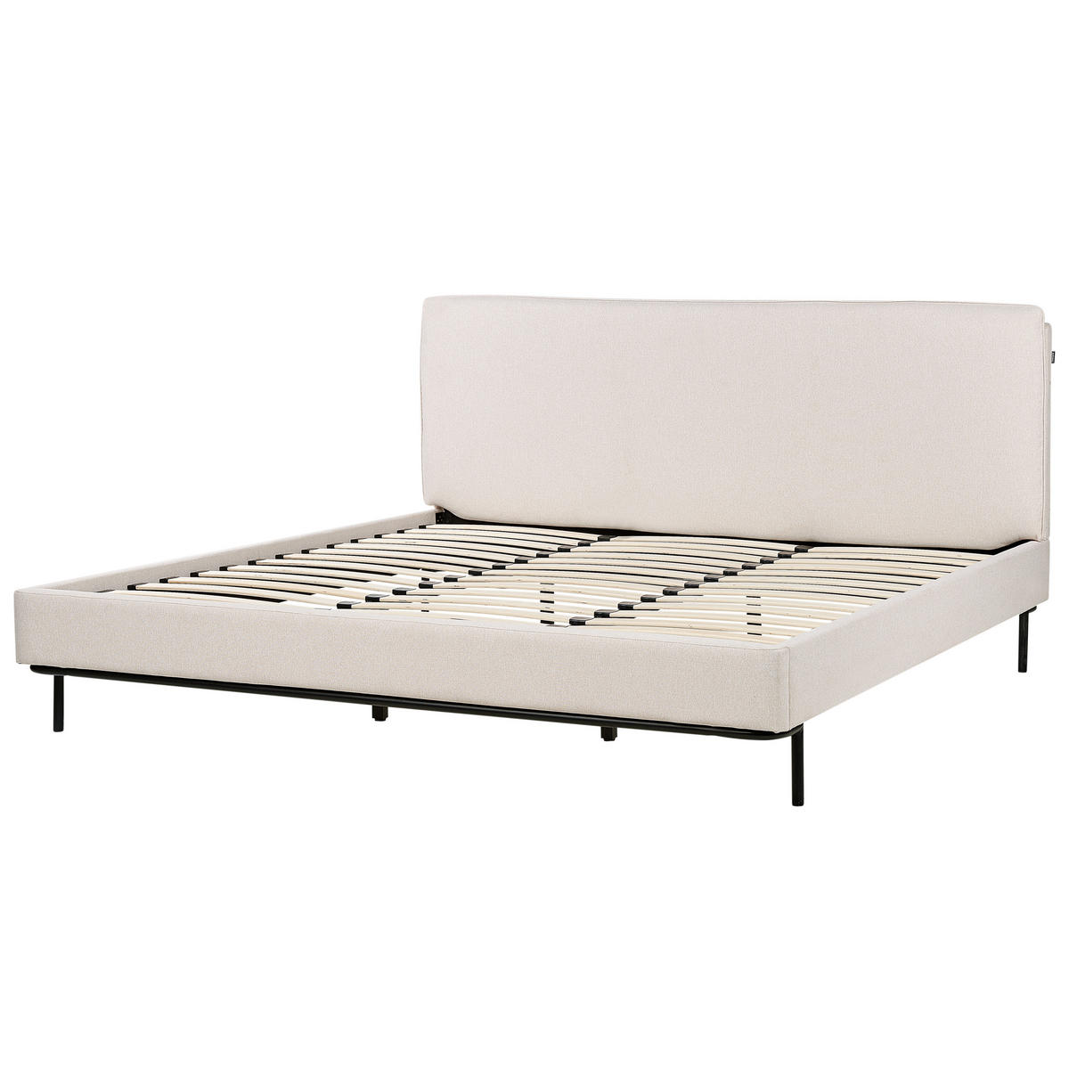 POLSTERBETT mit Lattenrost 180x200 cm Beige Corio - Creme, Textil (180/200cm) - Beliani