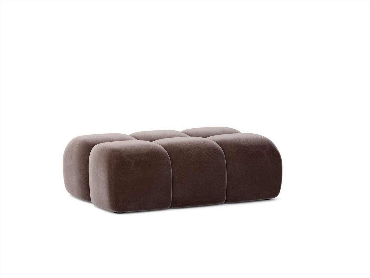 POLSTERHOCKER Darcy - Braun, Holzwerkstoff/Textil (128/44/85cm) - Fun Möbel