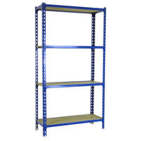SCHWERLASTREGAL Mid Muli HxBxT 150 x 100 x 50 cm 4 Fachböden Fachlast 150 kg Blau - Blau, Metall (100/150/50cm) - PROREGAL