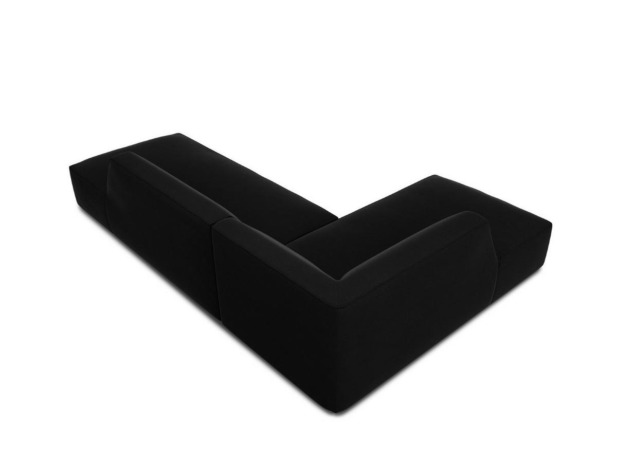 ECKSOFA links Ruby aus Samt schwarz 4 Sitzplätze - Schwarz, Textil (180/273cm) - Micadoni