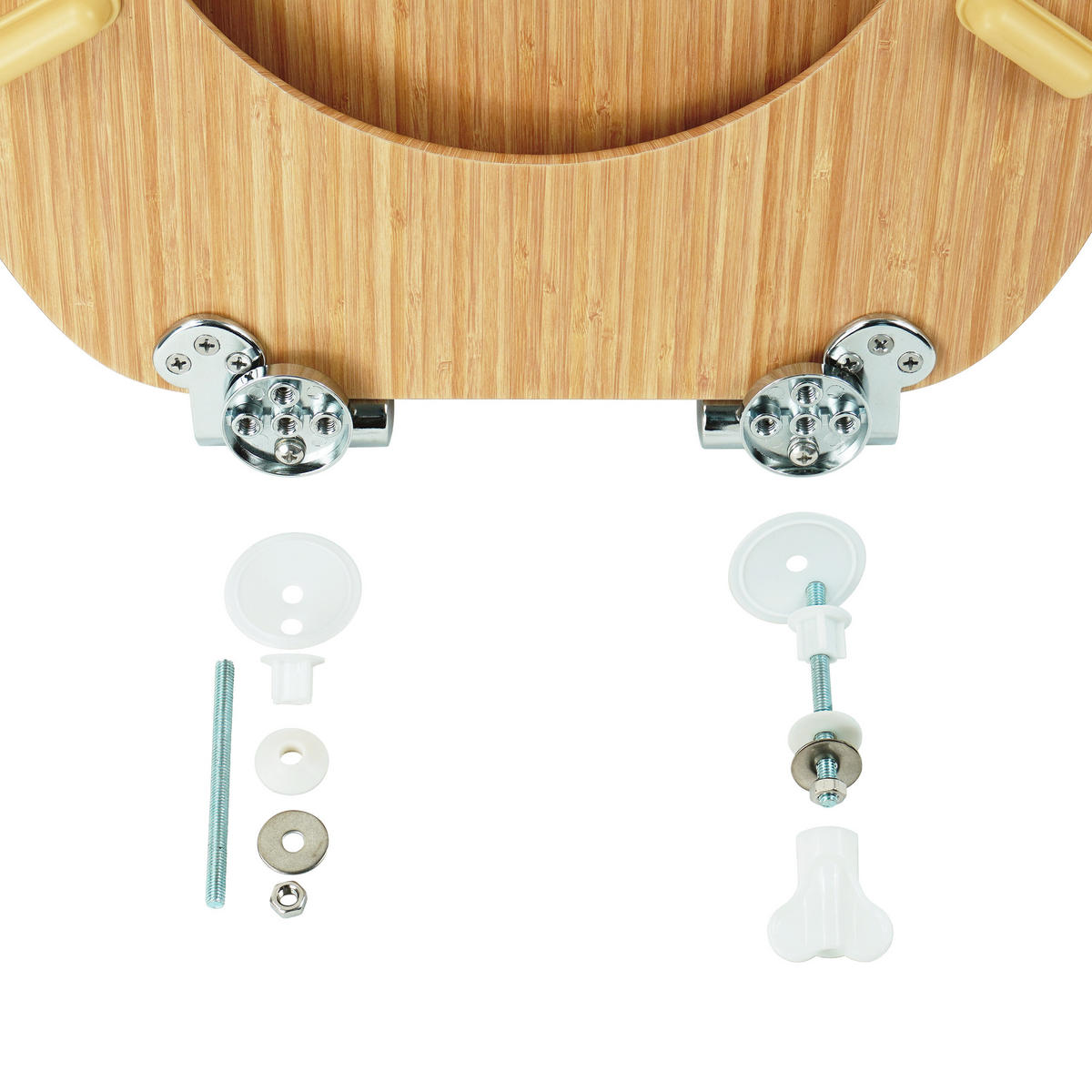 TOILETTENDECKEL - Hellbraun, Holzwerkstoff/Kunststoff (37.5/5.5/43.5cm) - Relaxdays