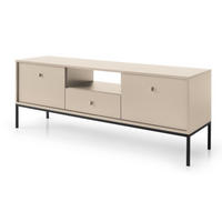 TV-LOWBOARD Beige Monako Mit Schwarzem Gestell - Beige, Holzwerkstoff (153.4/56.2/39cm) - Sepro Meble