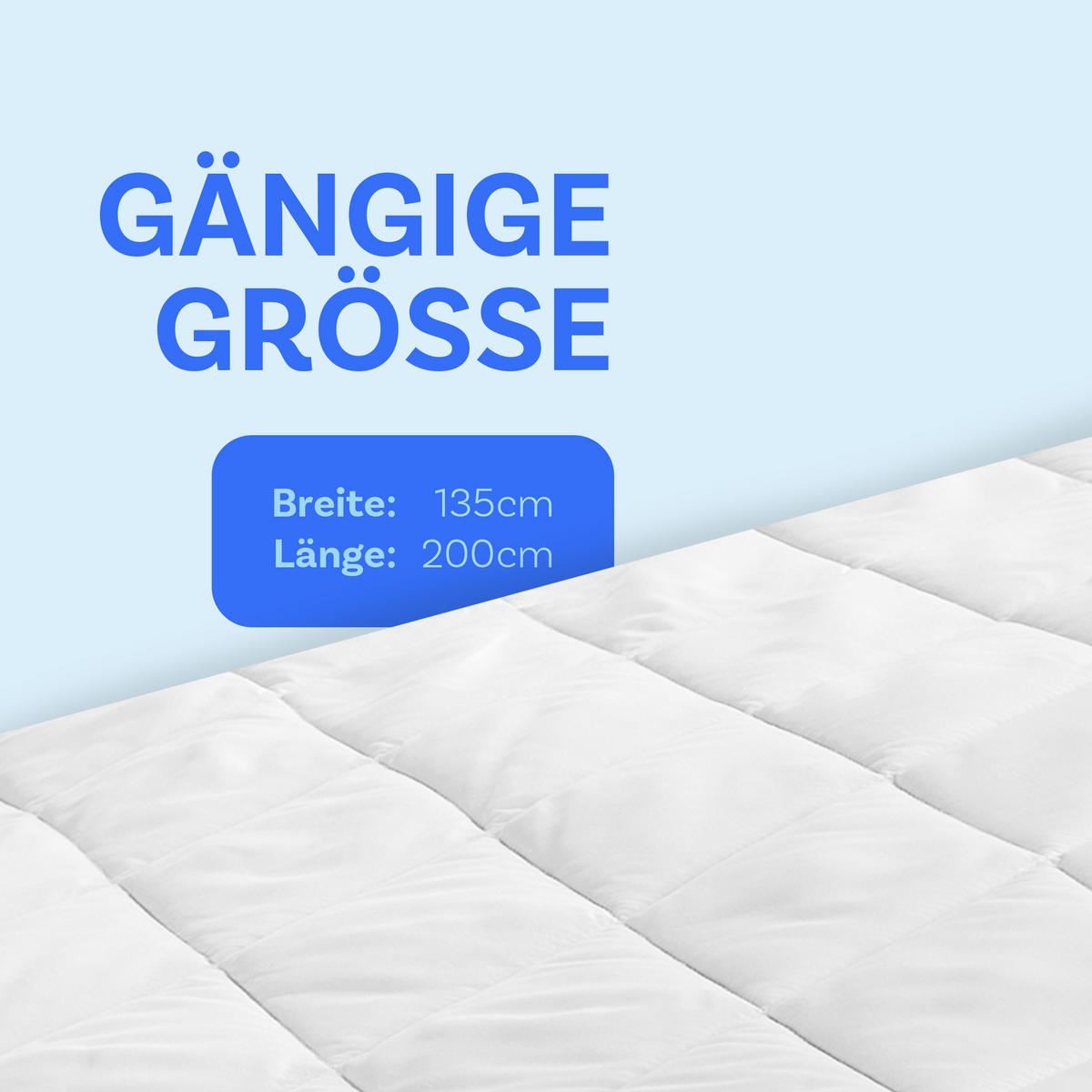 BETTDECKE leichte Sommersteppbett - Weiß - 135 x 200 cm - ohne Bezug nutzbar - Weiß, Textil (135/200cm) - Bestlivings