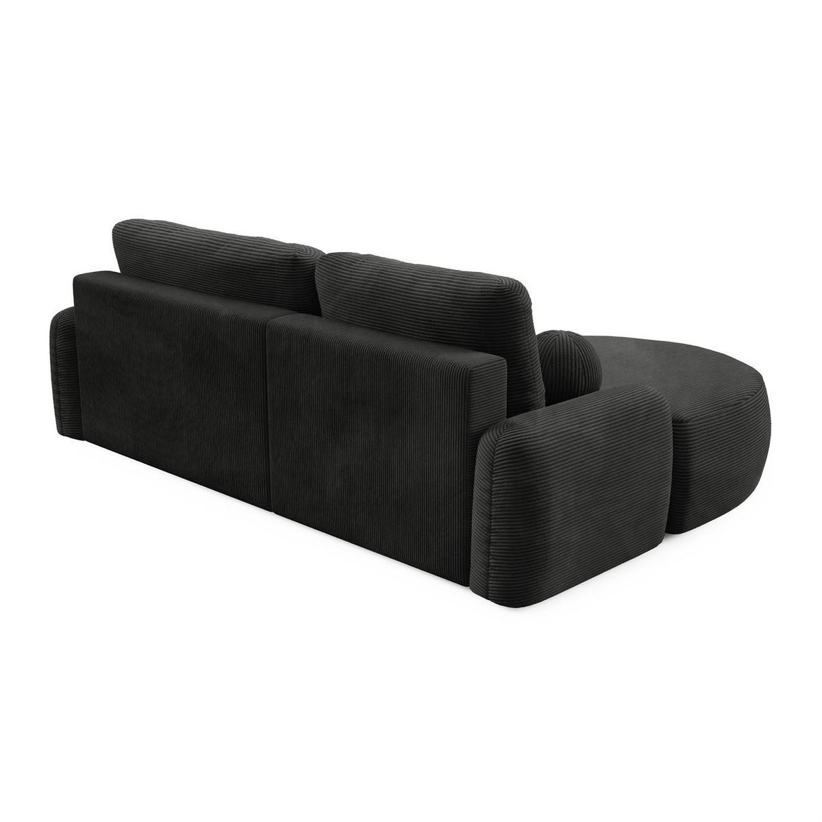 ECKSOFA CLEO II mit Schlaffunktion Version Linke Poso 34 - Dunkelgrau, Kunststoff (264/172cm) - Lookway