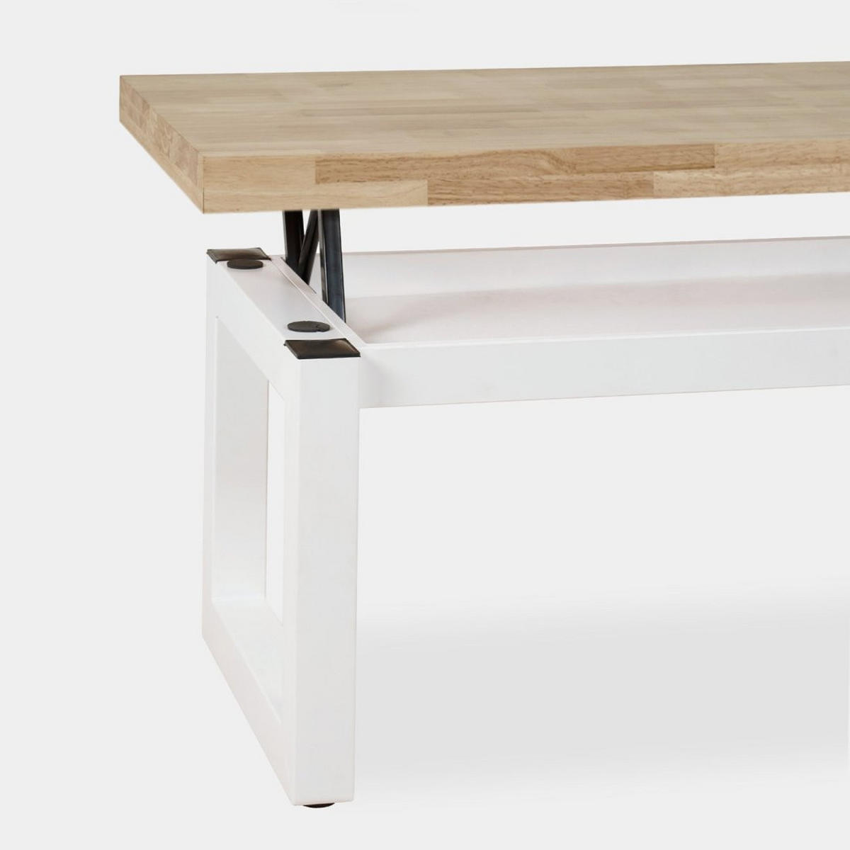 COUCHTISCH HOCHKLAPPBARER Alys Weiß 120 cm x 48 - 62 cm - Weiß, Holz (60/120/48cm) - Klast Home