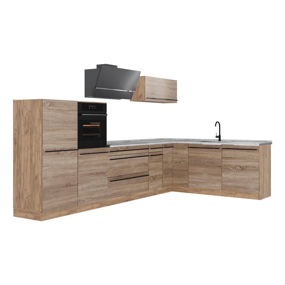 Vicco Eckküche Sonoma Eiche, Honigeiche 347x143x60 cm