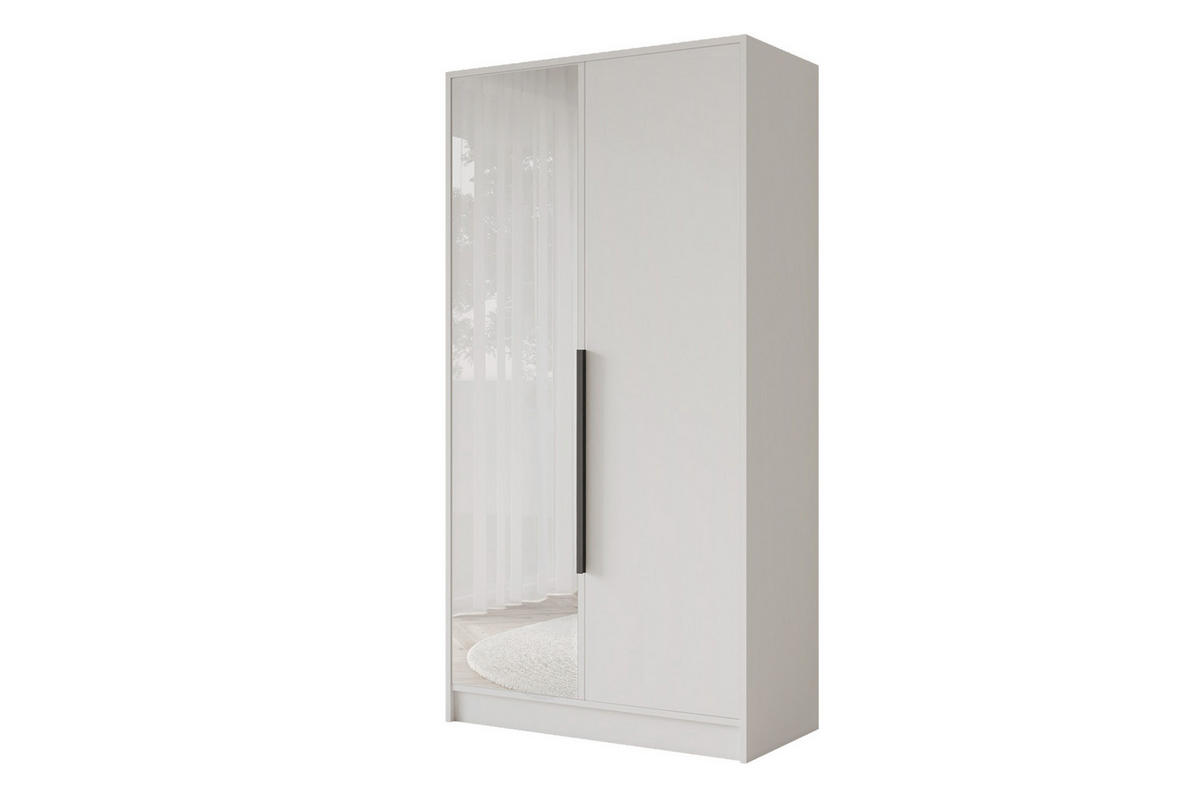 KLEIDERSCHRANK - LESE - 102 - Weiß - Weiß, Holzwerkstoff (102/200/51cm) - ALTDECOR