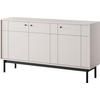 SIDEBOARD Cypressa 3T Beige 154/83/39 cm – mit Beinen auf Gestell - Beige/Schwarz, Holzwerkstoff (154/83/39cm) - AX Living