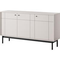 SIDEBOARD Cypressa 3T Beige 154/83/39 cm – mit Beinen auf Gestell - Beige/Schwarz, Holzwerkstoff (154/83/39cm) - AX Living