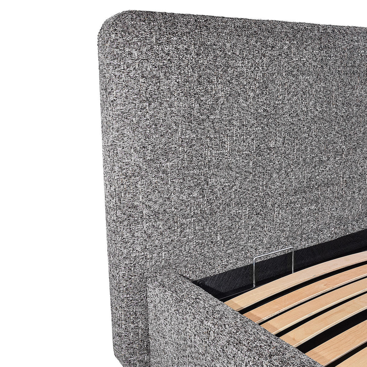 POLSTERBETT - Graubraun, Holz/Textil (200/200cm) - home24