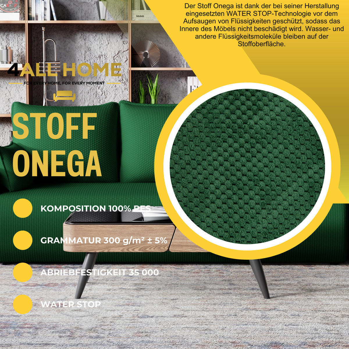 SOFA Bubi mit Bettkasten und Schlaffunktion, Cordstoff - Grün, Holzwerkstoff (242/85/95cm)