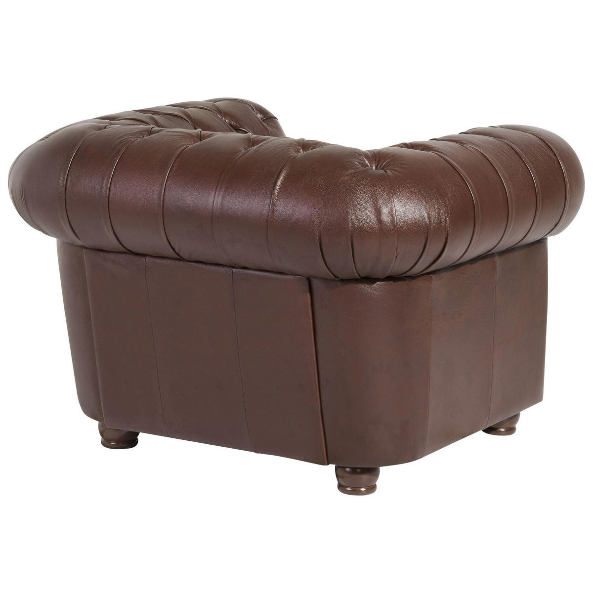 SESSEL Kalea Bezug Wischleder Buche nussbaum dunkel / braun - Braun, Leder (110/76/98cm) - 58aufmkessel
