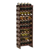 WEINREGAL NAVARRA aus Holz 135x46x28cm 40 Flaschen auf 10 Ebenen Braun geölt - Braun, Holz (46/135/28cm) - PROREGAL