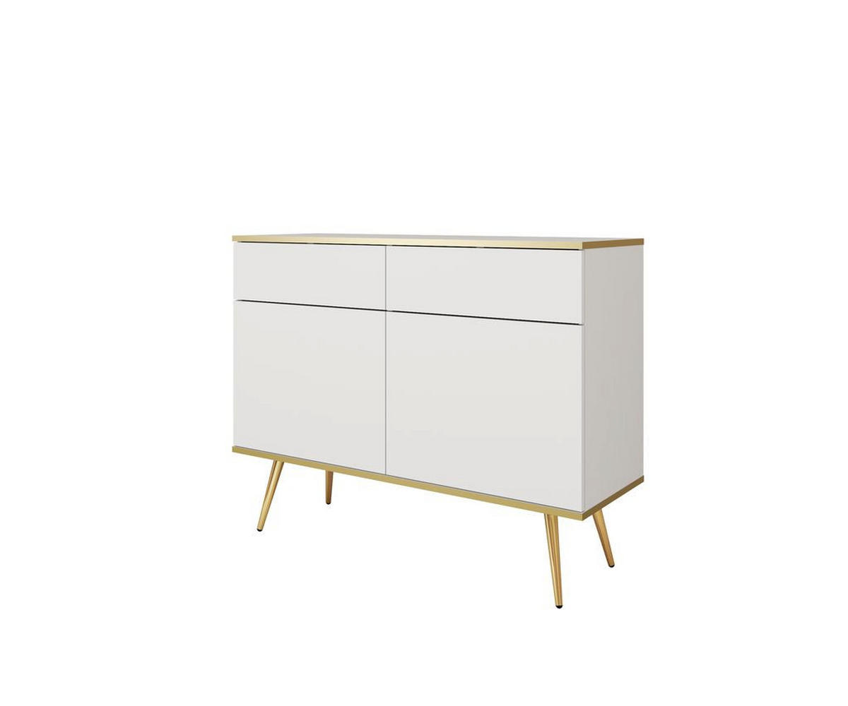 WOHNZIMMER Set 3-tlg. – Oro System – Weiß - Weiß, Holzwerkstoff (107/85/39cm) - hi-markt