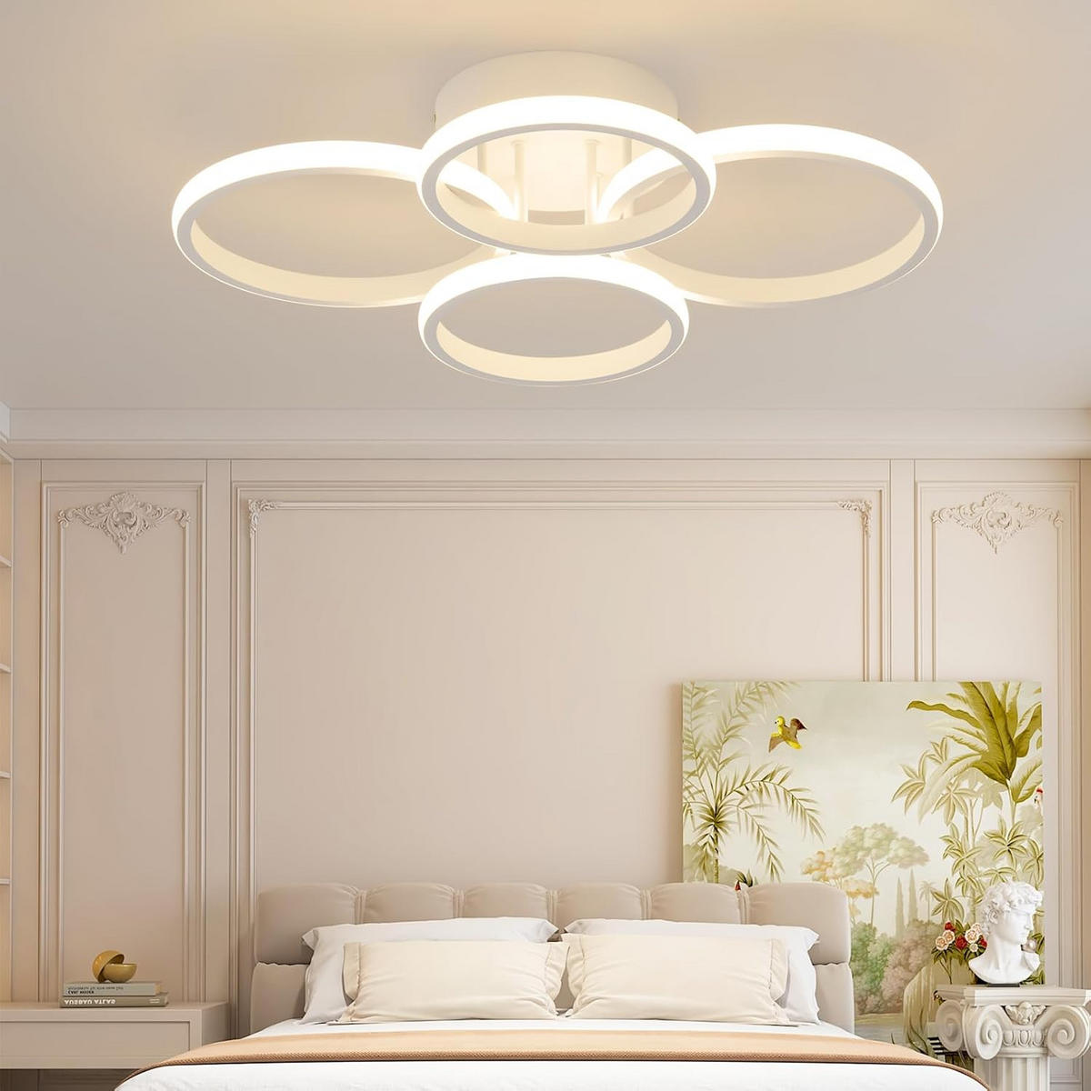 LED-DECKENLEUCHTE Xalvor 41.5/52.5/11.8 cm - Weiß, Metall (52.5/41.5/11.8cm) - ZMH