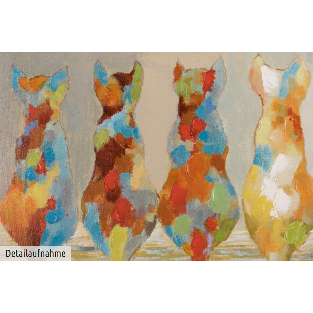 Thumbnail - Kunstloft Ölgemälde, Mehrfarbig, Textil, Holz, 120x60 cm, Handmade Quality, Bilder und Zubehör, Wandbilder, Ölgemälde