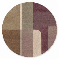 KOBERCE - Roviny - abstraktné - Bordeaux - línie - 90x90 cm - viacfarebná, textil/plast (90/0.4cm) - OnlyWow