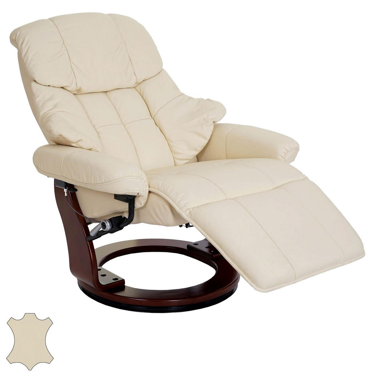 RELAXSESSEL 2 Beige - Beige, Leder (90/105/82cm) - MCA