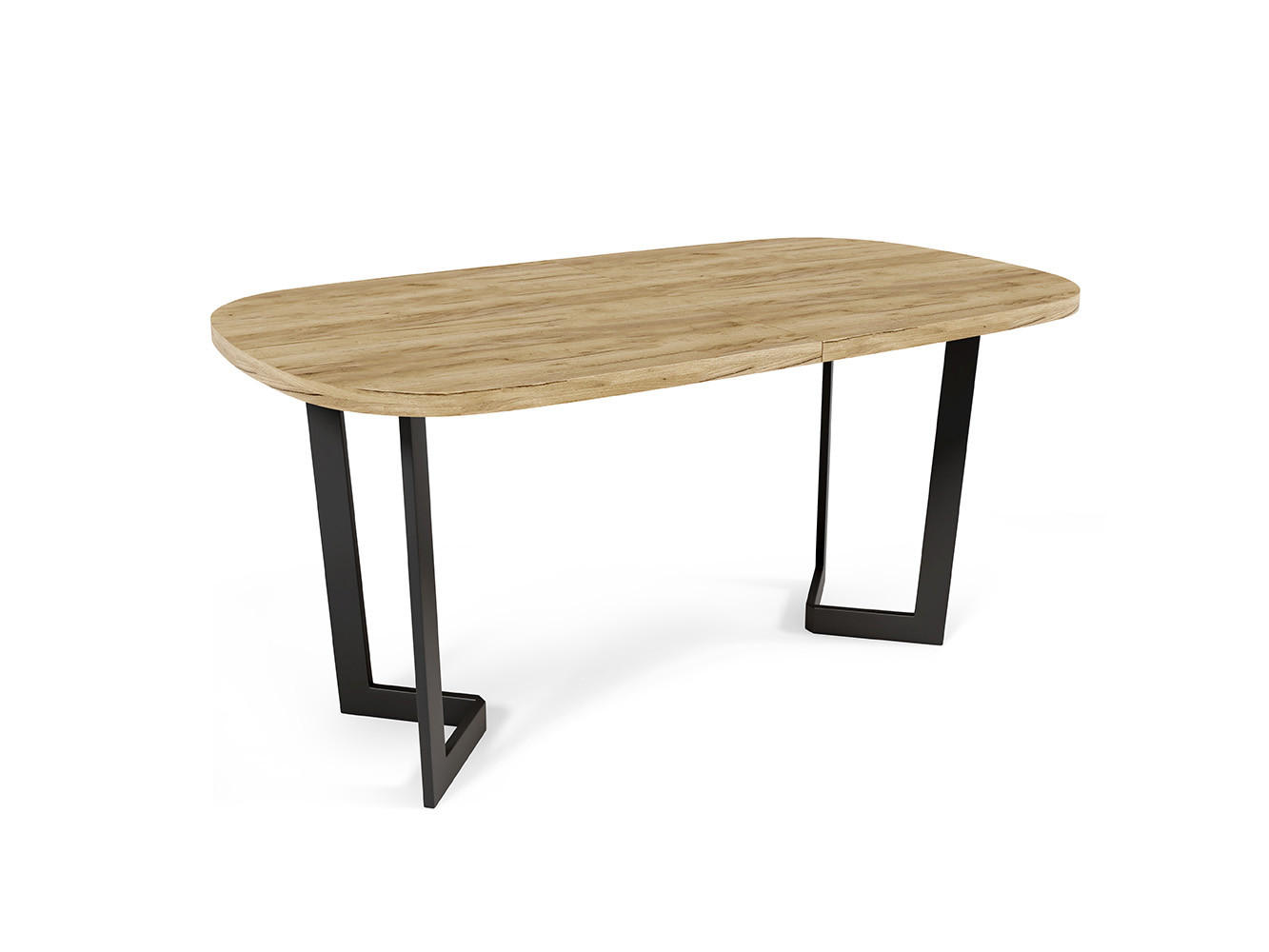 ESSTISCH Padme 140 Gold Craft Eiche / Schwarz 140/240 / 80 / 76cm - Eiche Bianco/Schwarz, Holz/Holzwerkstoff (80/140/76cm) - Feldmann-Wohnen