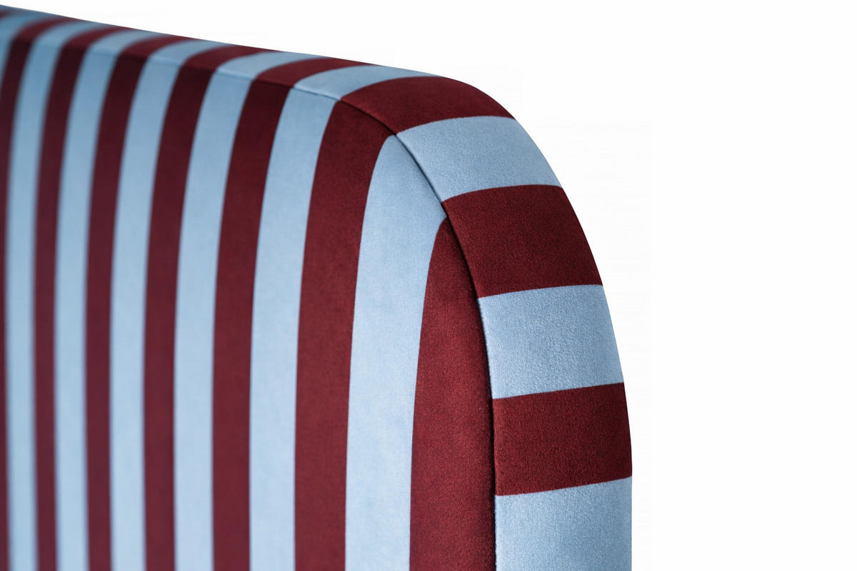 KOPFTEIL aus Samt 160x97cm EDDIE - Kirschrot, Textil (160/97/8cm) - RNT By Really Nice Things