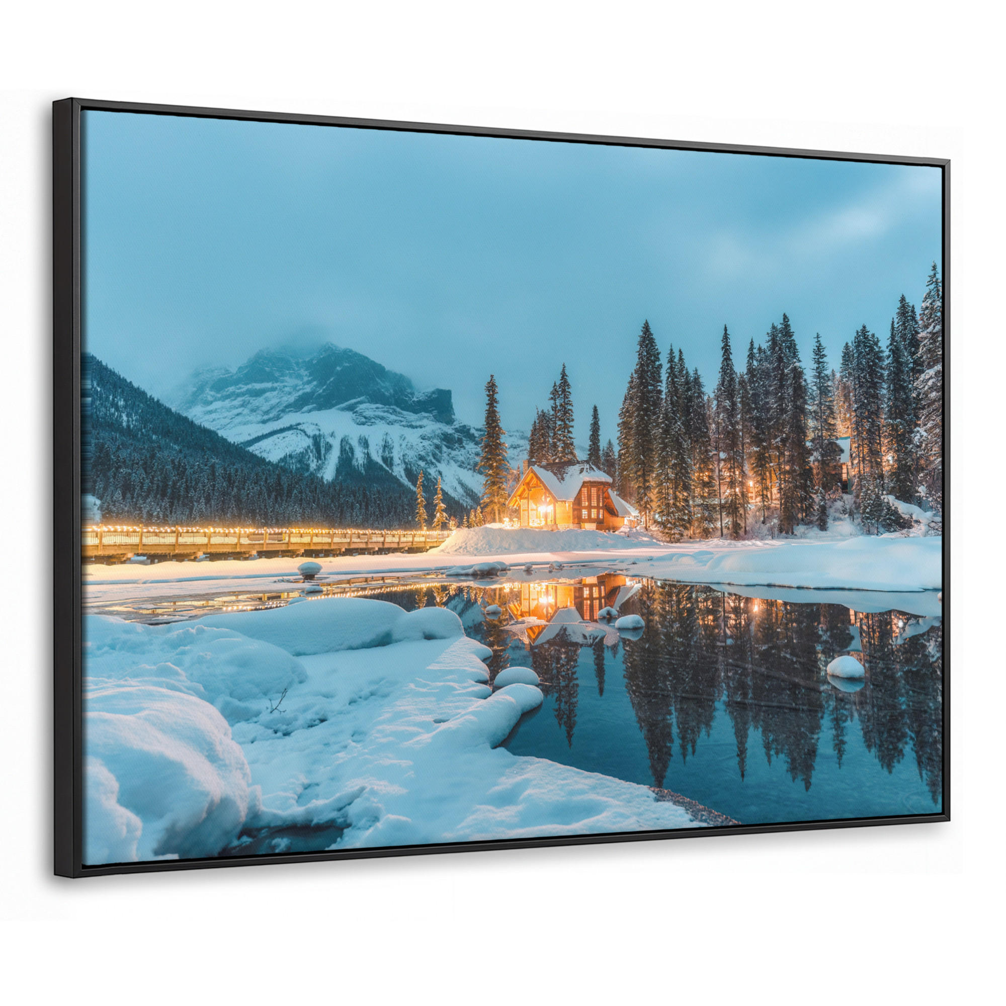 MuchoWow Leinwand Hellblau 80x60 cm